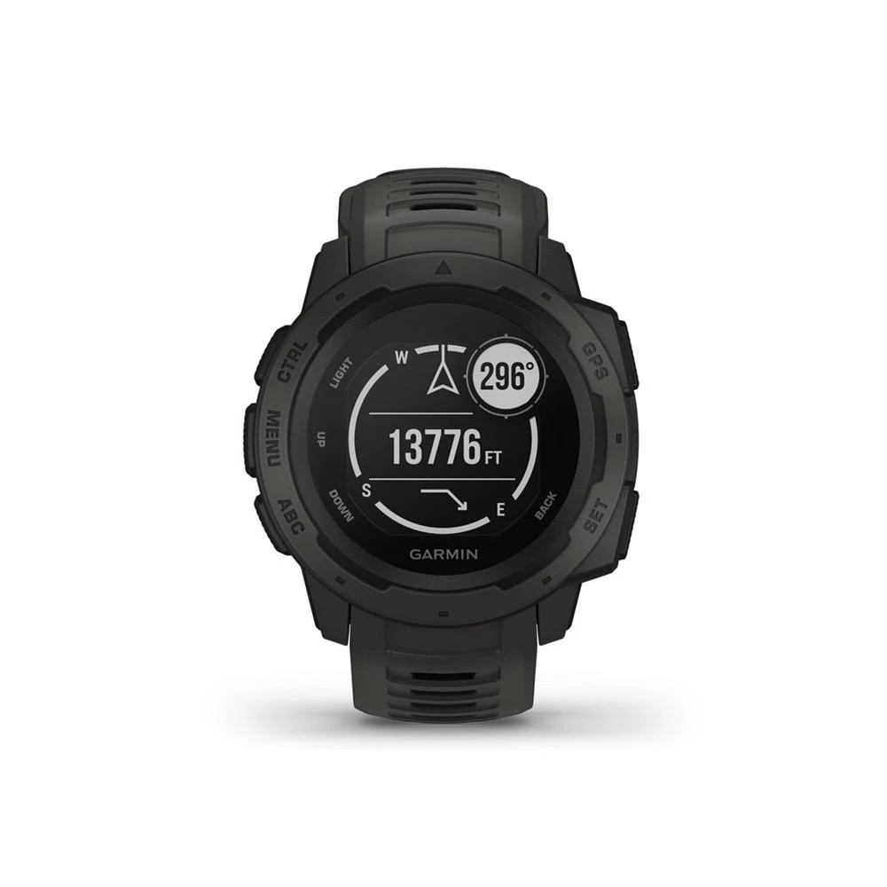商品Garmin|Unisex Instinct Graphite Silicone Strap Smart Watch 23mm,价格¥1855,第2张图片详细描述