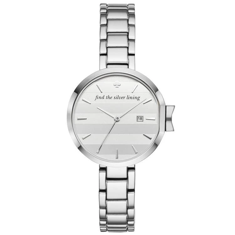 商品Kate Spade|Women's Park Row Stainless Steel Bracelet Watch 34mm,价格¥730,第1张图片