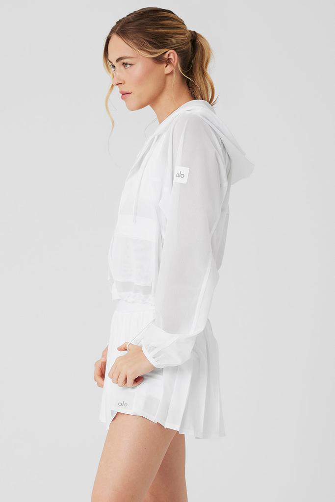 Alo Mesh Sheer Bliss Jacket - White - Jackets - Free Shipping