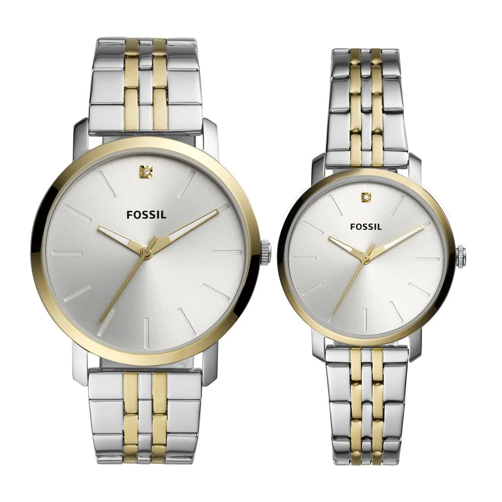 商品Fossil|Men's Lux Luther Three-Hand, Stainless Steel Watch,价格¥700,第1张图片