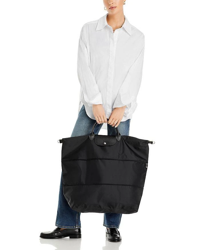 商品Longchamp|Le Pliage Green Expandable Travel Duffel Nylon Weekender,价格¥2145,第2张图片详细描述