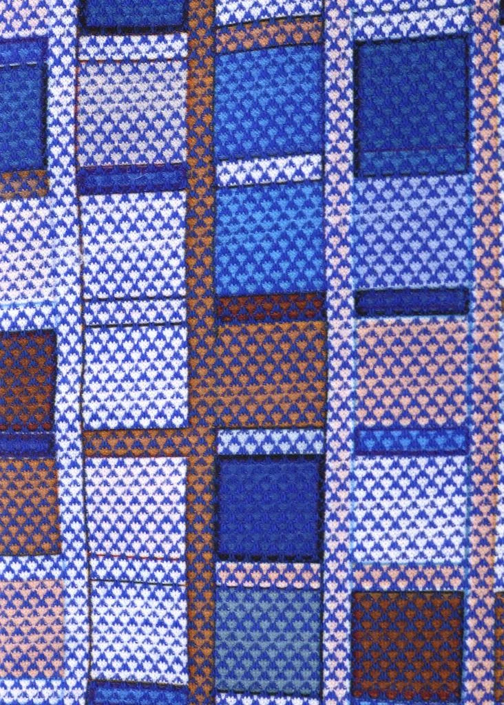 商品Luchiano Visconti|Multi Blue & Brown Box Print,价格¥527,第2张图片详细描述