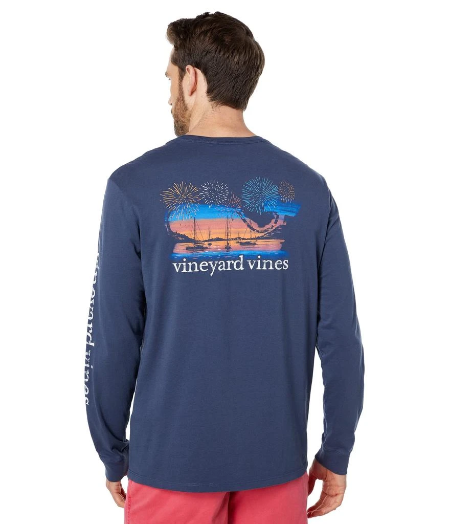 商品Vineyard Vines|Long Sleeve Fireworks Sunset Pocket T-Shirt,价格¥333,第1张图片