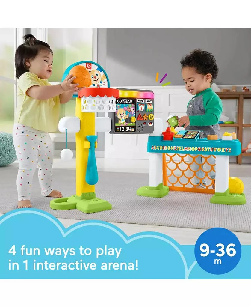 商品Fisher Price|Laugh & Learn Sports Activity Center Toddler Learning, 4-in-1 Game,价格¥297,第2张图片详细描述