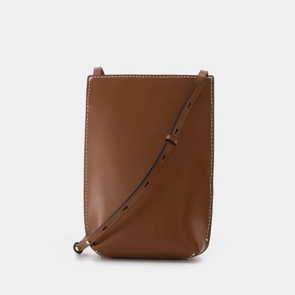 商品Ganni|Banner Western Small Crossbody Bag in Brown Leather,价格¥1219,第3张图片详细描述