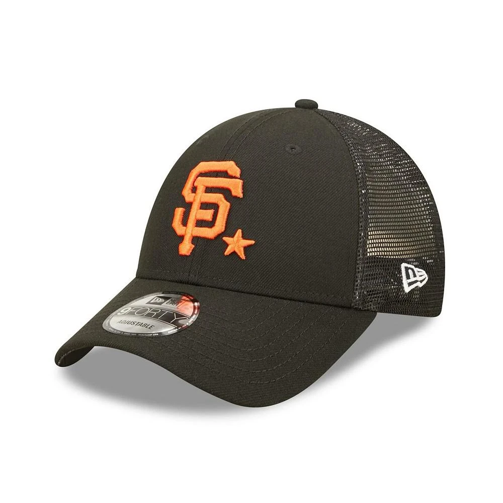 商品New Era|Men's Black San Francisco Giants 2022 MLB All-Star Game Workout 9FORTY Snapback Adjustable Hat,价格¥252,第3张图片详细描述