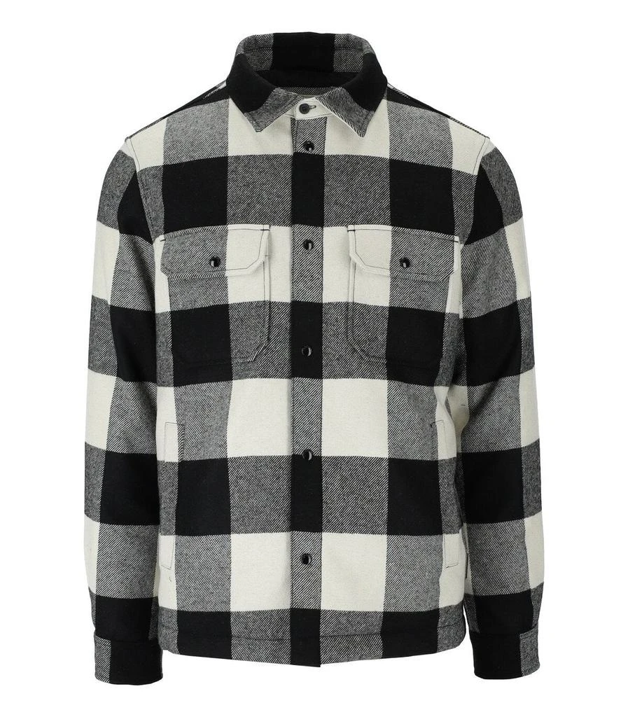 商品Woolrich|WOOLRICH  ALASKAN CHECK WHITE BLACK OVERSHIRT,价格¥3323,第1张图片