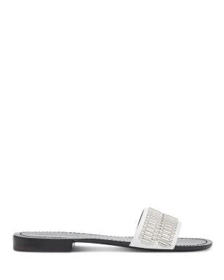 商品KENDALL & KYLIE|Women's Kennedy Embellished Leather Slide Sandals,价格¥247,第2张图片详细描述