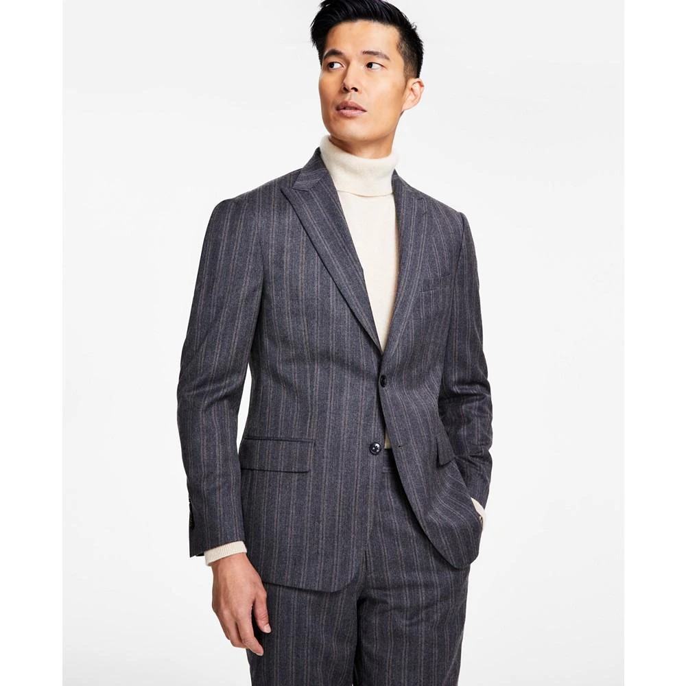 商品Tallia|Men's Slim-Fit Stretch Pinstripe Suit Jacket,价格¥1265,第3张图片详细描述