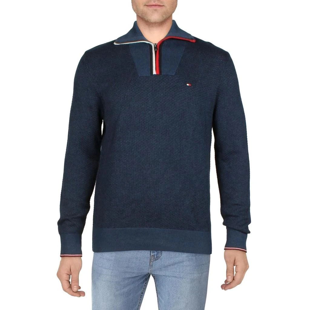 商品Tommy Hilfiger|Manhattan Mens Cotton Ribbed Trim Pullover Sweater,价格¥286,第2张图片详细描述