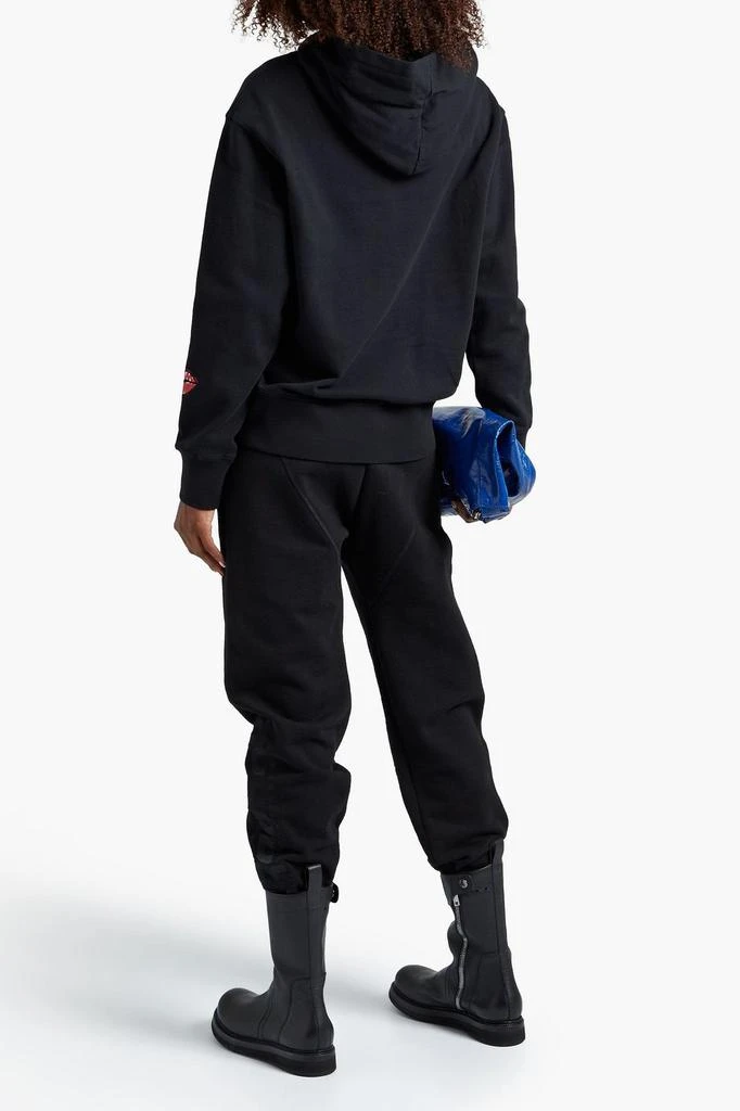 商品MARKUS LUPFER|Heidi embroidered printed organic cotton-fleece hoodie,价格¥520,第1张图片