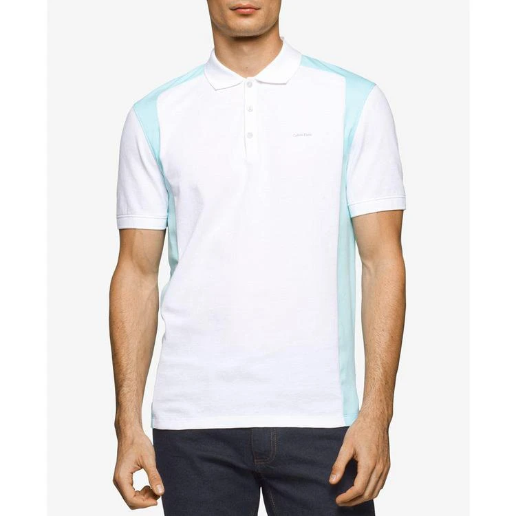 商品Calvin Klein|Men's Colorblocked Liquid Cotton Polo,价格¥113,第1张图片