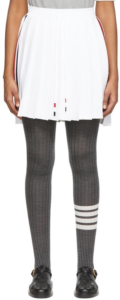 商品Thom Browne|White Dropped Back Mini Skirt,价格¥11399,第1张图片