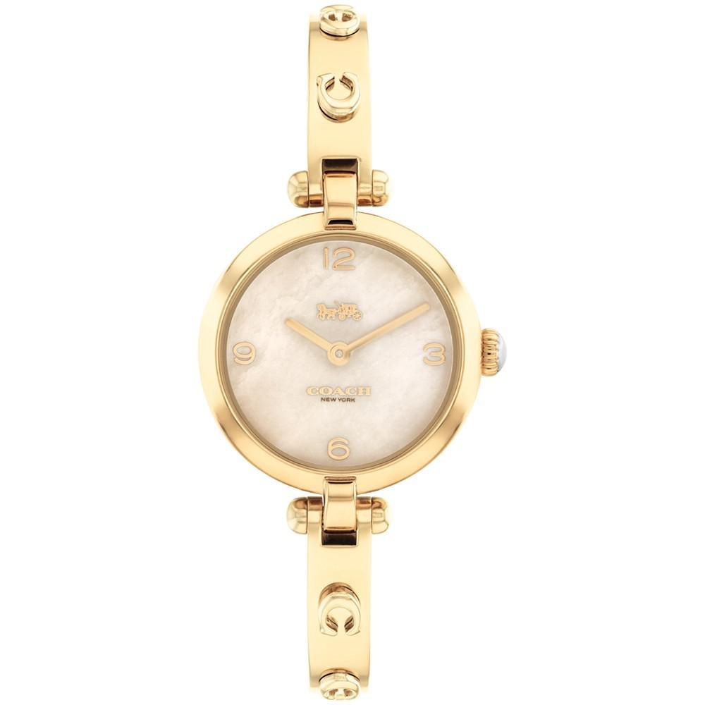 商品Coach|Women's Cary Gold-tone Bangle Bracelet Watch,价格¥1412,第1张图片