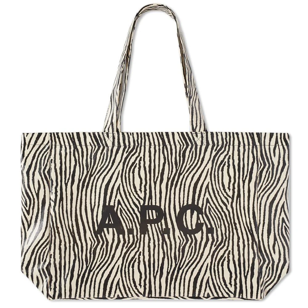 商品A.P.C.|A.P.C Diane Zebra Print Logo Shopping Tote,价格¥1002,第1张图片