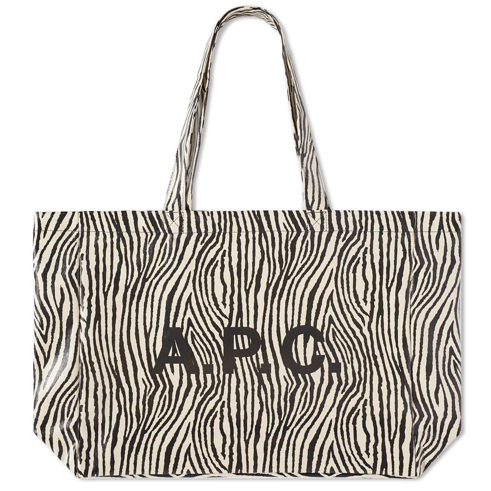 商品A.P.C.|A.P.C Diane Zebra Print Logo Shopping Tote,价格¥925,第1张图片