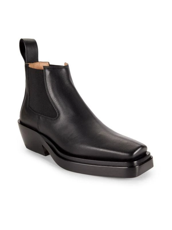 商品Bottega Veneta|Leather Block Chelsea Boots,价格¥1897,第2张图片详细描述