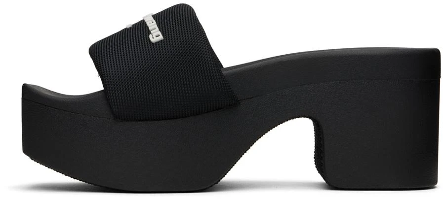 商品Alexander Wang|Black AW Platform Heeled Sandals,价格¥871,第3张图片详细描述