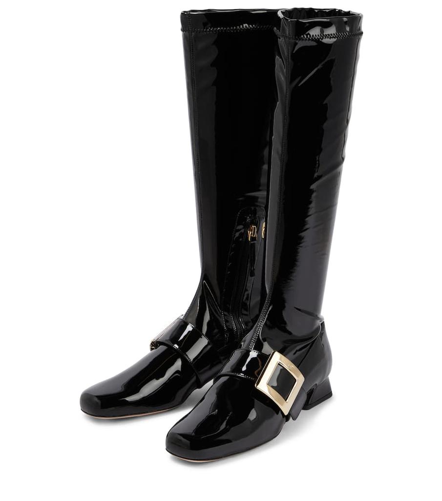 Très Vivier patent leather knee-high boots商品第5张图片规格展示