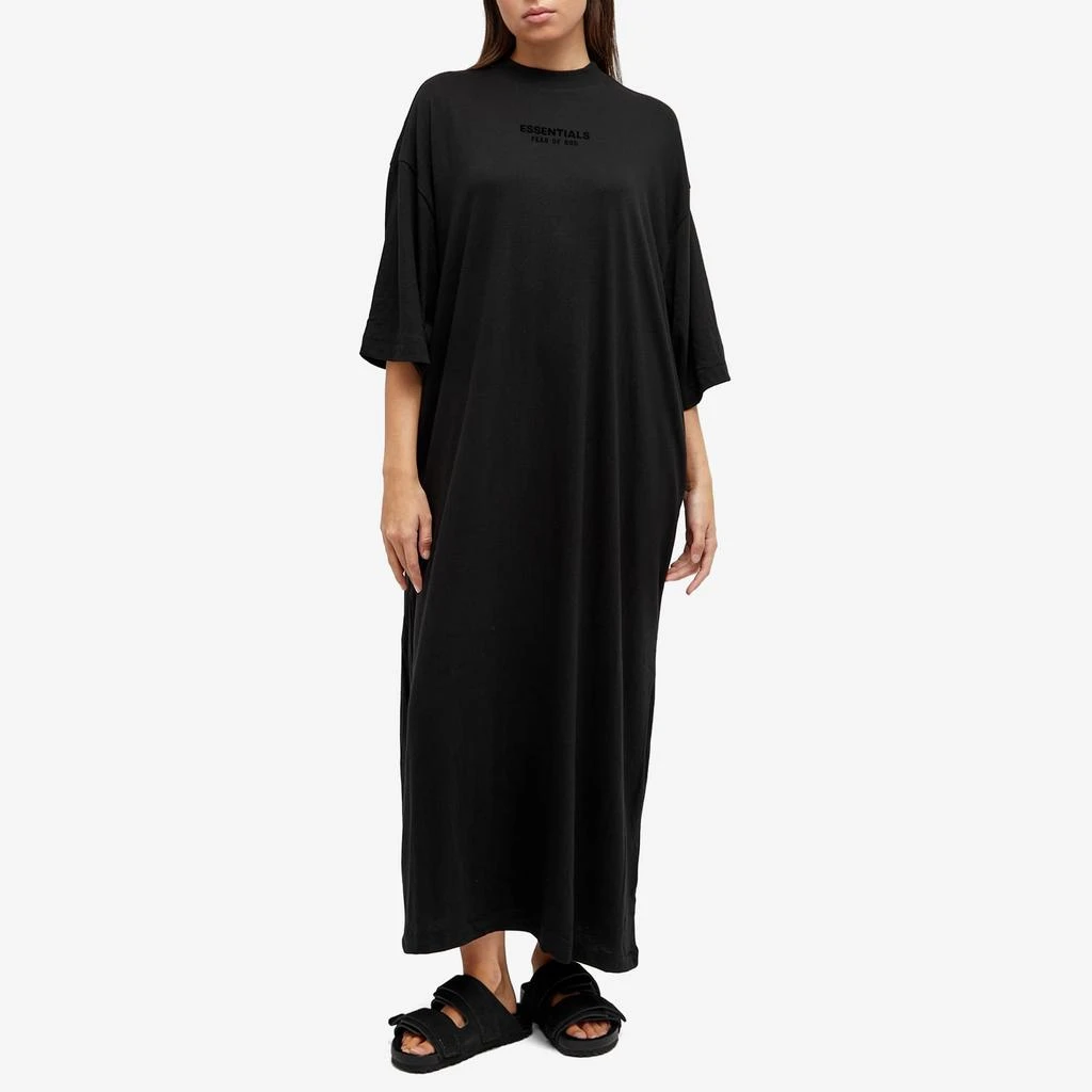 商品Essentials|Fear of God ESSENTIALS Essentials 3/4 Sleeve Dress - Jet Black,价格¥361,第2张图片详细描述