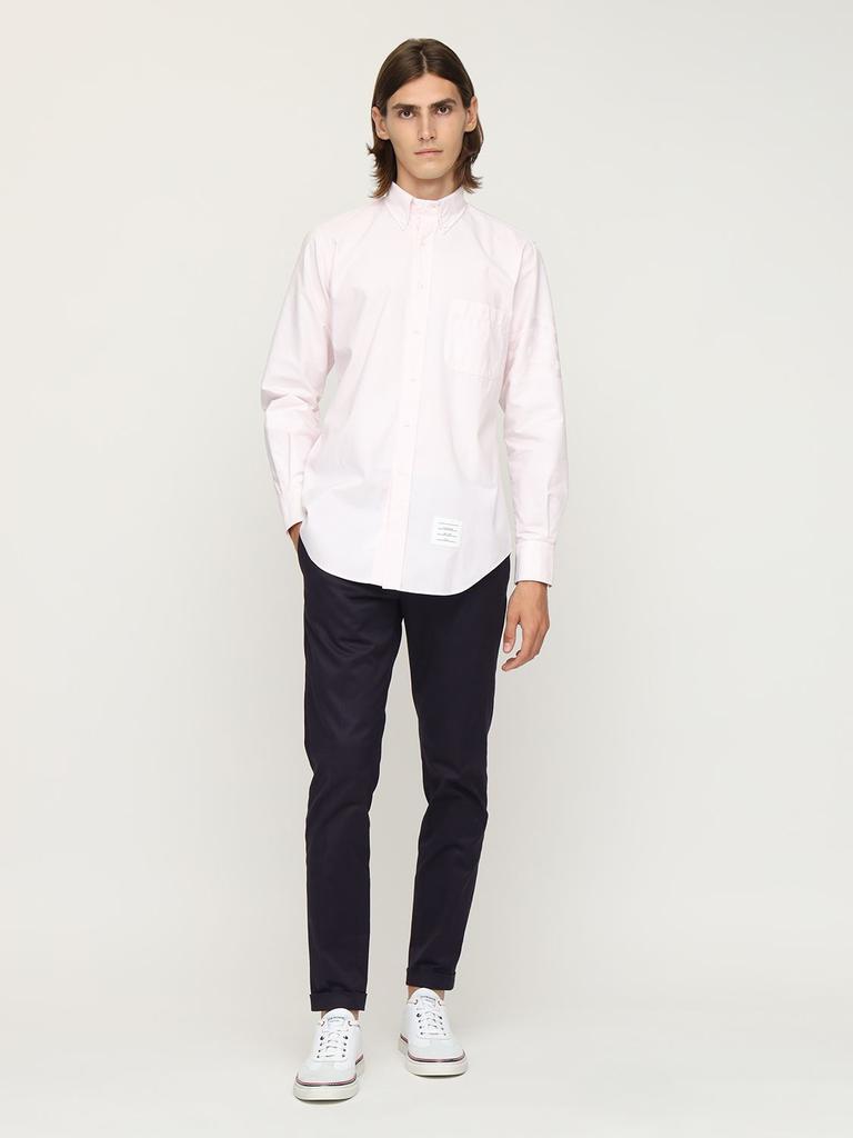 商品Thom Browne|Cotton Oxford Shirt W/ Satin 4 Bar,价格¥3094,第1张图片