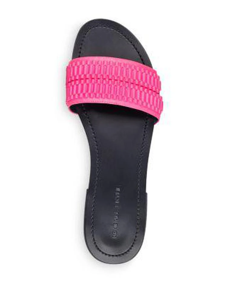 商品KENDALL & KYLIE|KENDALL and KYLIE Women's Kennedy Embellished Leather Slide Sandals ,价格¥208,第3张图片详细描述