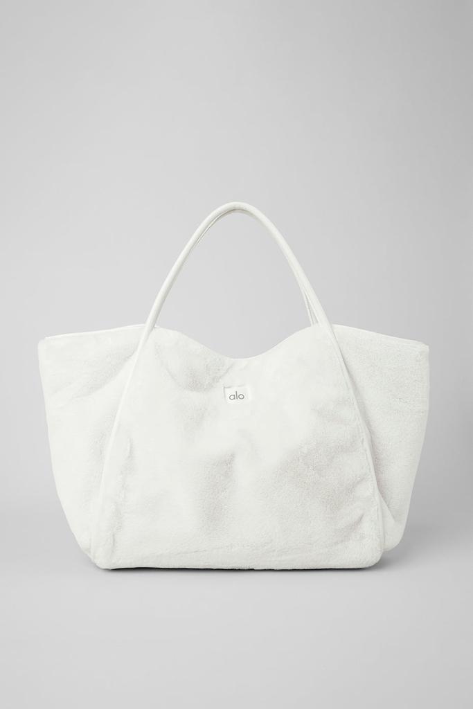 Alo Faux Fur Tote Bag - Ivory - Tote Bags - Free Shipping