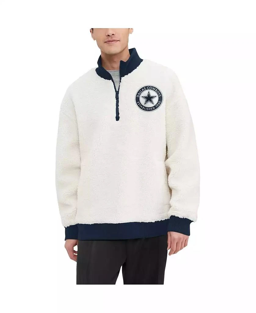 商品Tommy Hilfiger|Men's White Dallas Cowboys Jordan Sherpa Quarter-Zip Jacket,价格¥674,第1张图片