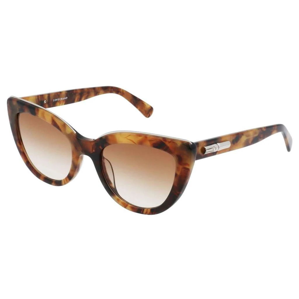 商品Longchamp|Longchamp Women's Brown Cat-Eye Sunglasses,价格¥300,第1张图片