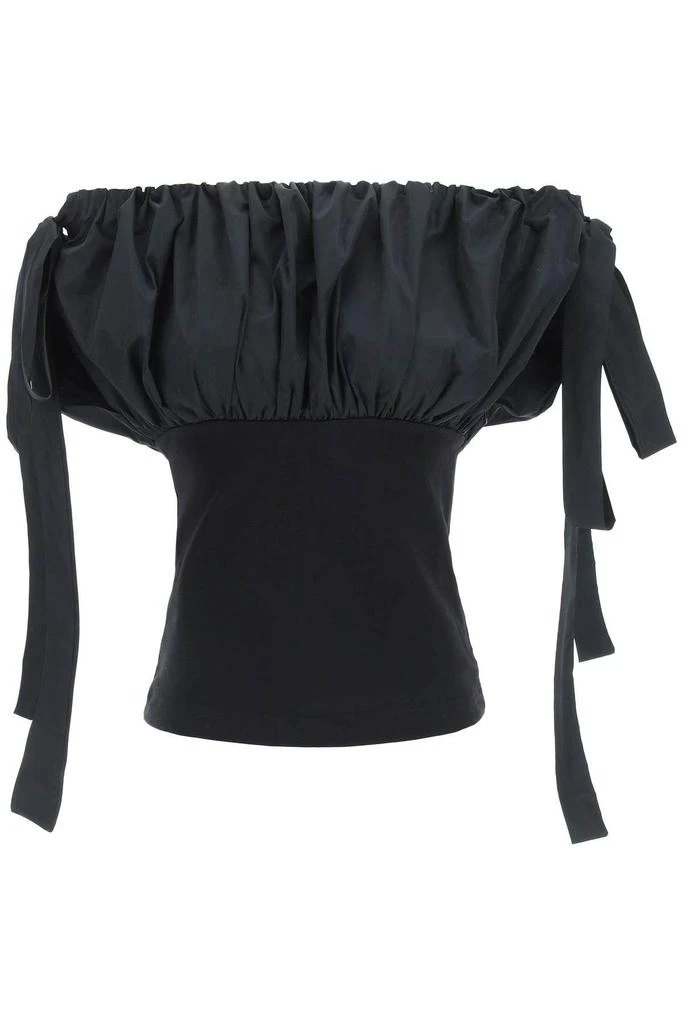 商品Alexander McQueen|JERSEY AND TAFFETA TOP,价格¥1518,第1张图片