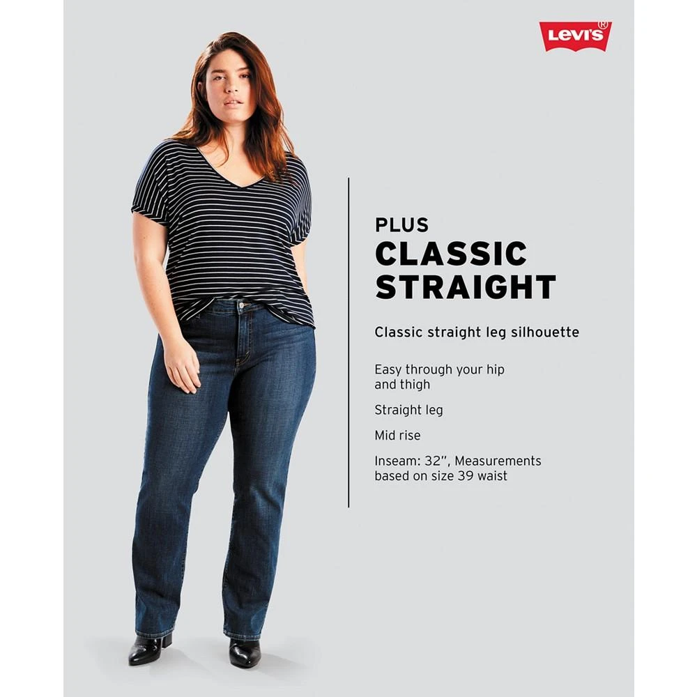 商品Levi's|Trendy Plus Size Classic Straight Leg Jeans,价格¥395,第5张图片详细描述