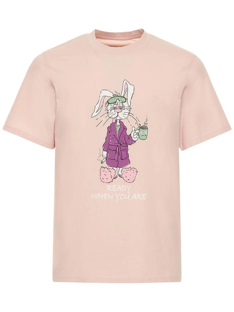 商品Martine Rose|Rabbit Print Cotton Jersey T-shirt,价格¥948,第4张图片详细描述