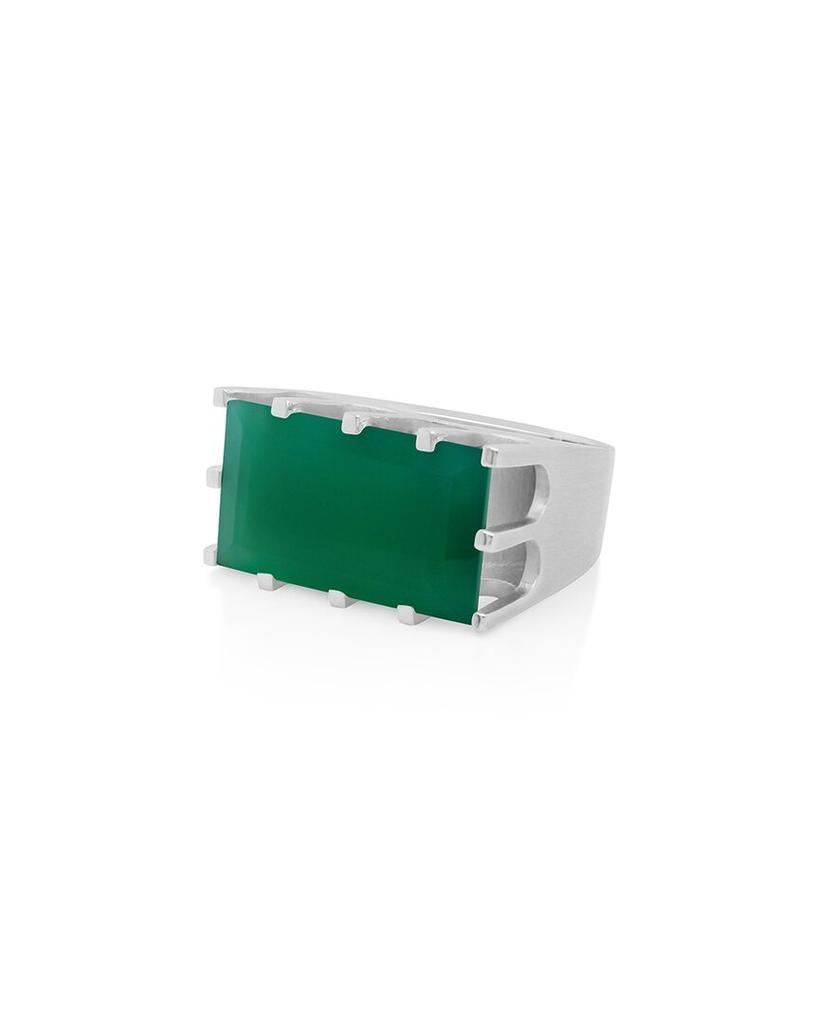 商品Dean Davidson|Dean Davidson Icon Palladium Plated Green Onyx Castle Ring,价格¥964,第1张图片