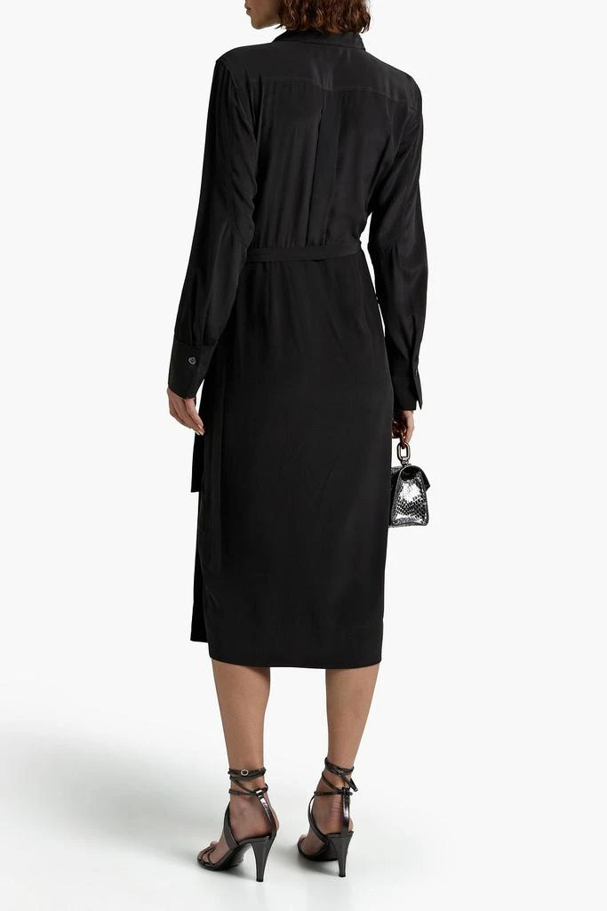 商品Equipment|Quentell draped silk crepe de chine midi wrap dress,价格¥1720,第1张图片