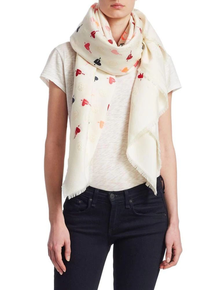 商品Alexander McQueen|Mini Heart Skull Shawl,价格¥5157,第1张图片
