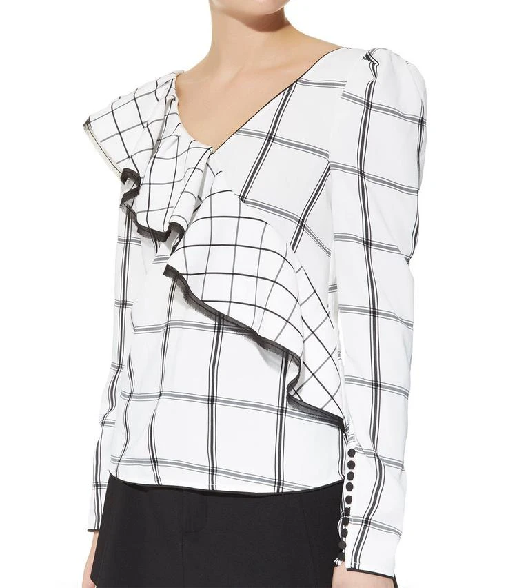 商品Self Portrait|Check Frill Top,价格¥2507,第4张图片详细描述