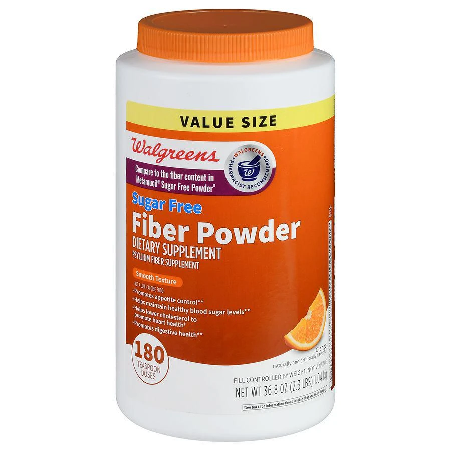 商品Walgreens|Sugar Free Fiber Powder Orange,价格¥274,第1张图片