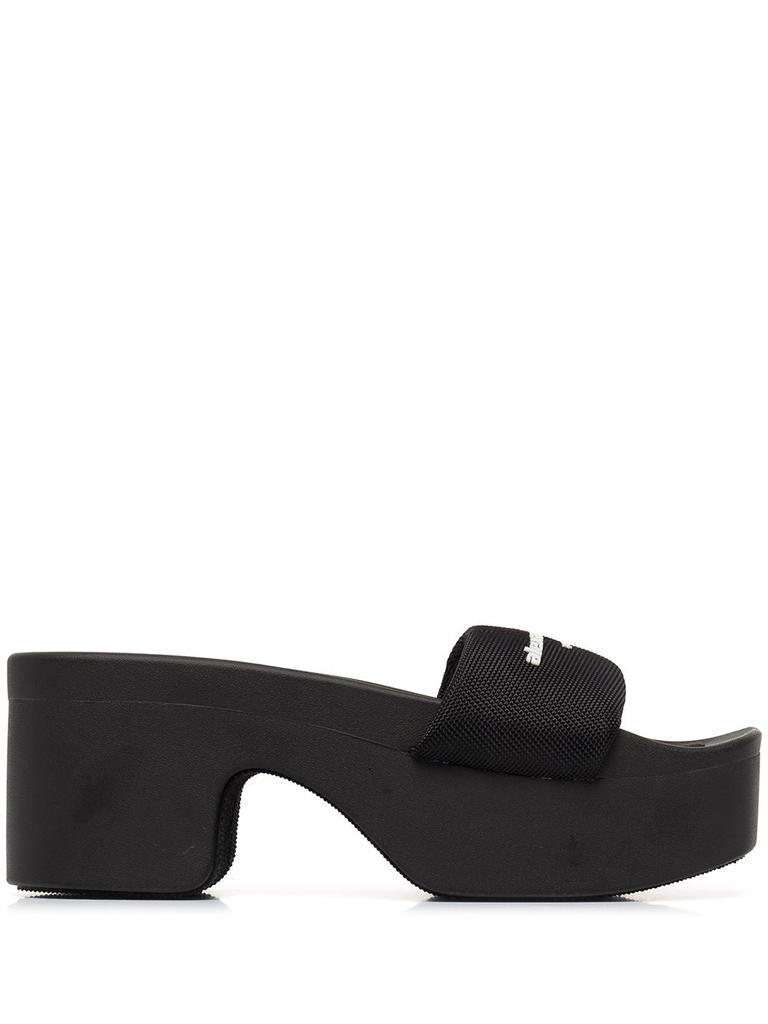 商品Alexander Wang|ALEXANDER WANG WOMEN AW PLATFORM SLIDE,价格¥1697,第1张图片