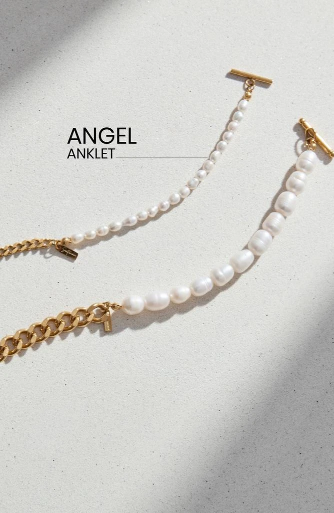 商品st. Moran|Angel Freshwater Pearl & Curb Chain Anklet, 4mm,价格¥517,第2张图片详细描述