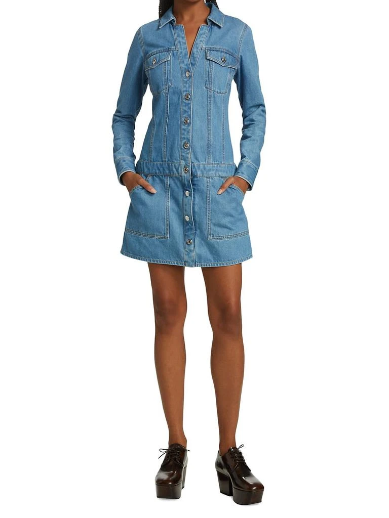 商品VERONICA BEARD|Cicely Drop-Waist Denim Dress,价格¥1225,第2张图片详细描述
