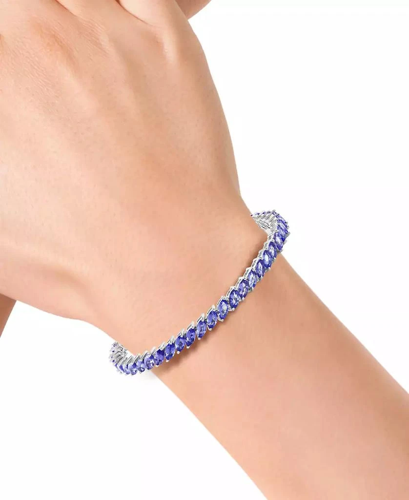 商品Effy|EFFY® Tanzanite Marquise Tennis Bracelet (12-1/3 ct. t.w.) in Sterling Silver,价格¥4931,第2张图片详细描述