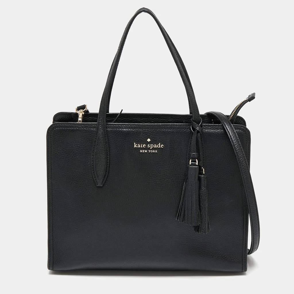 商品[二手商品] Kate Spade|Kate Spade Black Leather Rowe Tote,价格¥1320,第1张图片