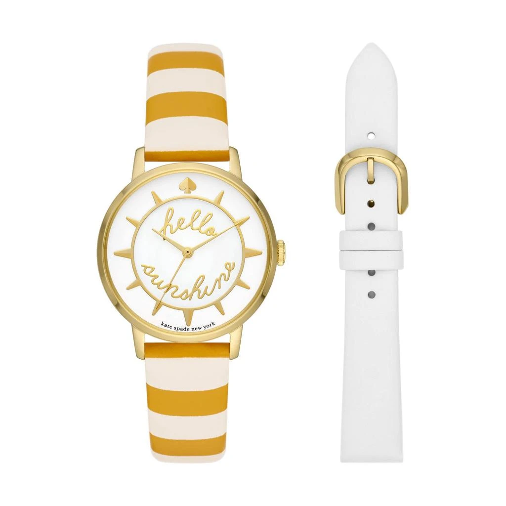 商品Kate Spade|34 mm Metro Watch - KSW1752SET,价格¥909,第1张图片