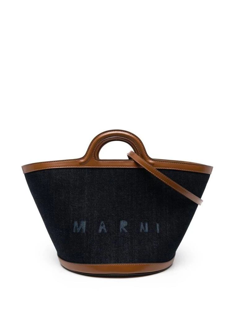 商品Marni|Marni Tropicalia Denim And Leather Handbag With Logo Woman,价格¥6168,第1张图片