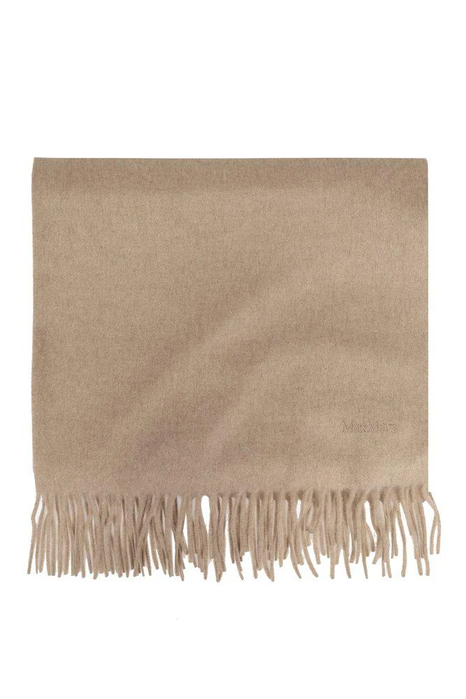 商品Max Mara|Max Mara Logo Embroidered Fringed Scarf,价格¥3837,第1张图片