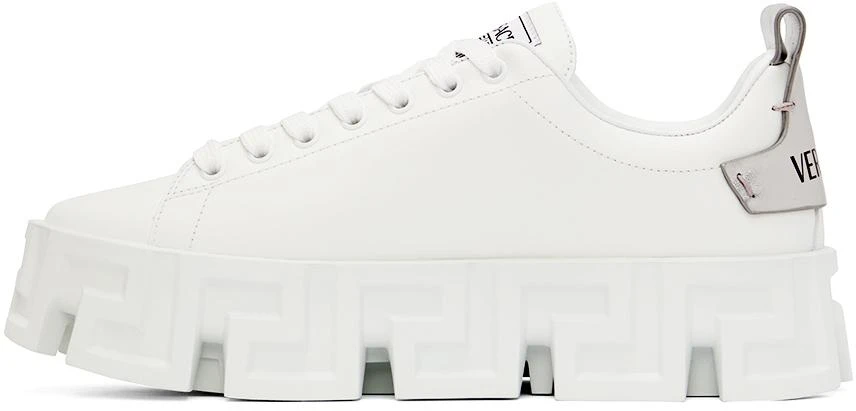 商品Versace|White & Silver 'Greca' Sneakers,价格¥6937,第3张图片详细描述
