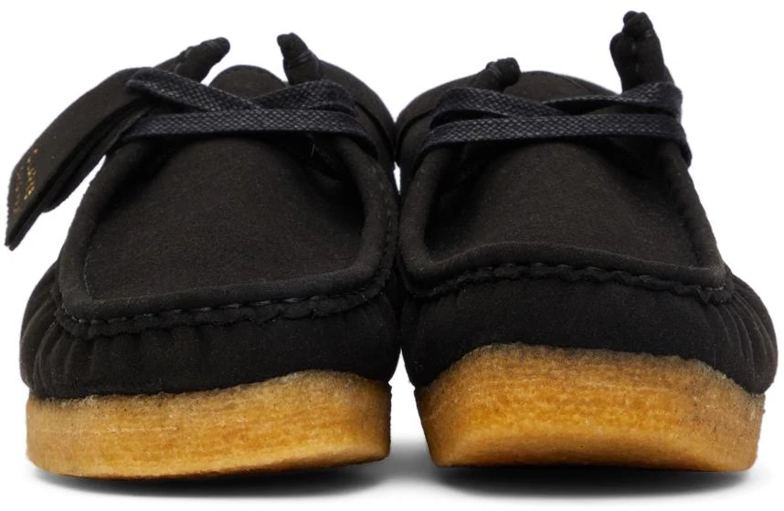 商品Clarks|Black Vegan Wallabee Derbys,价格¥663,第2张图片详细描述