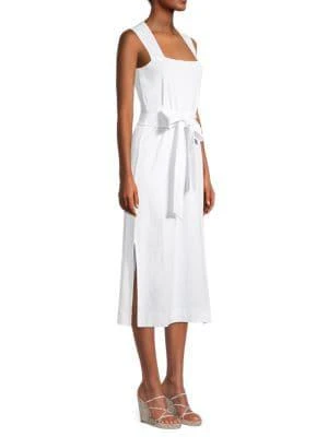 商品Vince|Belted Pima Cotton Midi Dress,价格¥394,第3张图片详细描述