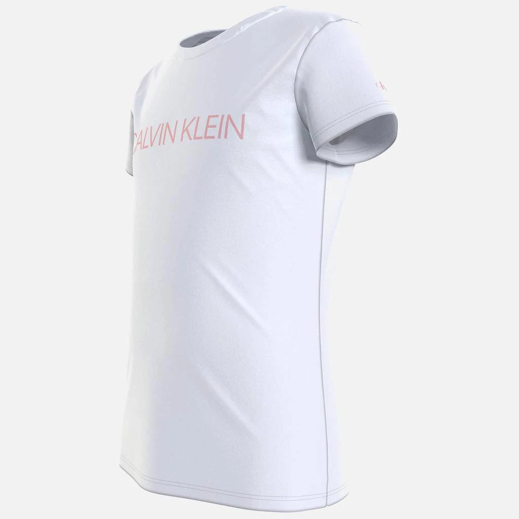 商品Calvin Klein|Calvin Klein Jeans Girl's Institutional Slim T-Shirt - White/Sand Rose,价格¥129,第3张图片详细描述