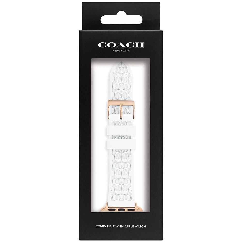 商品Coach|White Rubber 38/40/41mm Apple Watch® Band,价格¥640,第5张图片详细描述